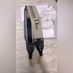 Christian Dior SHOULDER STRAP WITH RING blue color